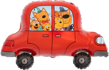 Шар Фигура Три Кота, Автомобиль (в упаковке)