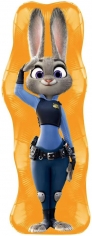 Шар Фигура Зайка Полицейский (Оранжевый)